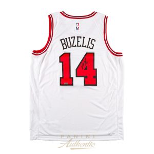 Matas Buzelis Autographed Chicago Bulls White Nike Swingman Jersey ~Open Edition Item~