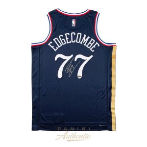VJ Edgecombe Autographed Philadelphia 76ers 2025-26 Navy Blue City Edition Nike Swingman Jersey ~Open Edition Item~