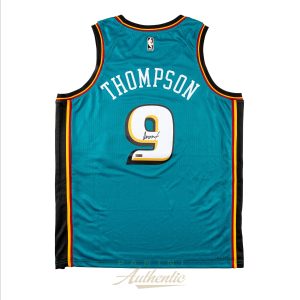Ausar Thompson Autographed Teal Detroit Pistons Hardwood Classics Swingman Jersey ~Open Edition Item~