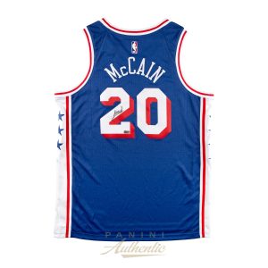 Jared McCain Autographed Philadelphia 76ers Royal Blue Nike Swingman Jersey ~Open Edition Item~