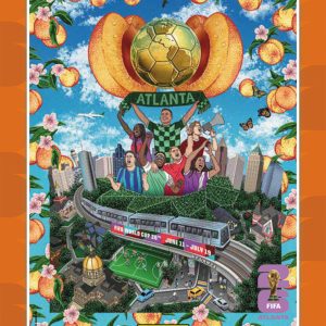 Atlanta - Panini Instant FIFA World Cup 2026™ Host City Poster Card - Orange /99