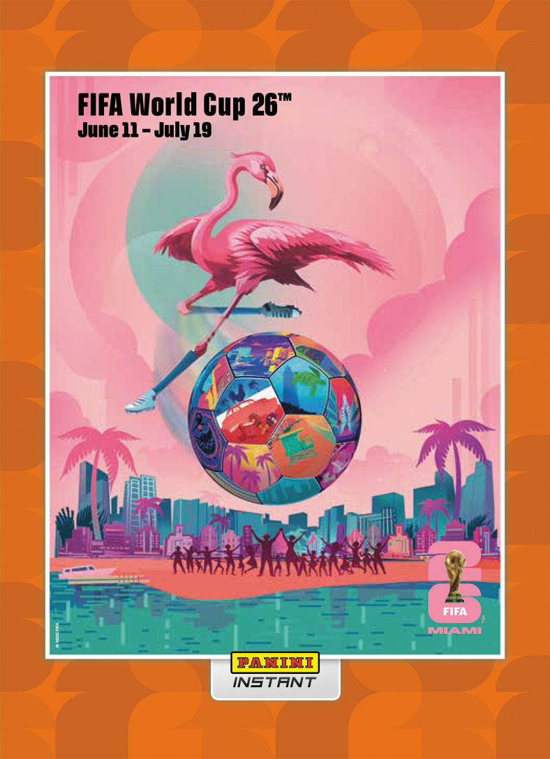 Miami - Panini Instant FIFA World Cup 2026™ Host City Poster Card - Orange /99