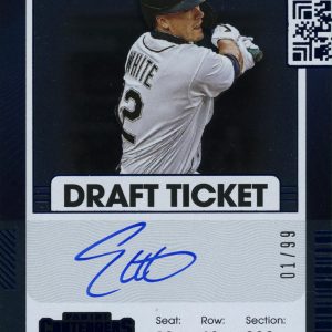 Evan White - 2021 Contenders Rookie Draft Ticket Variation A Blue