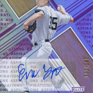 Evan Fitterer 2019 Elite Extra Edition Autographs Aspirations Purple